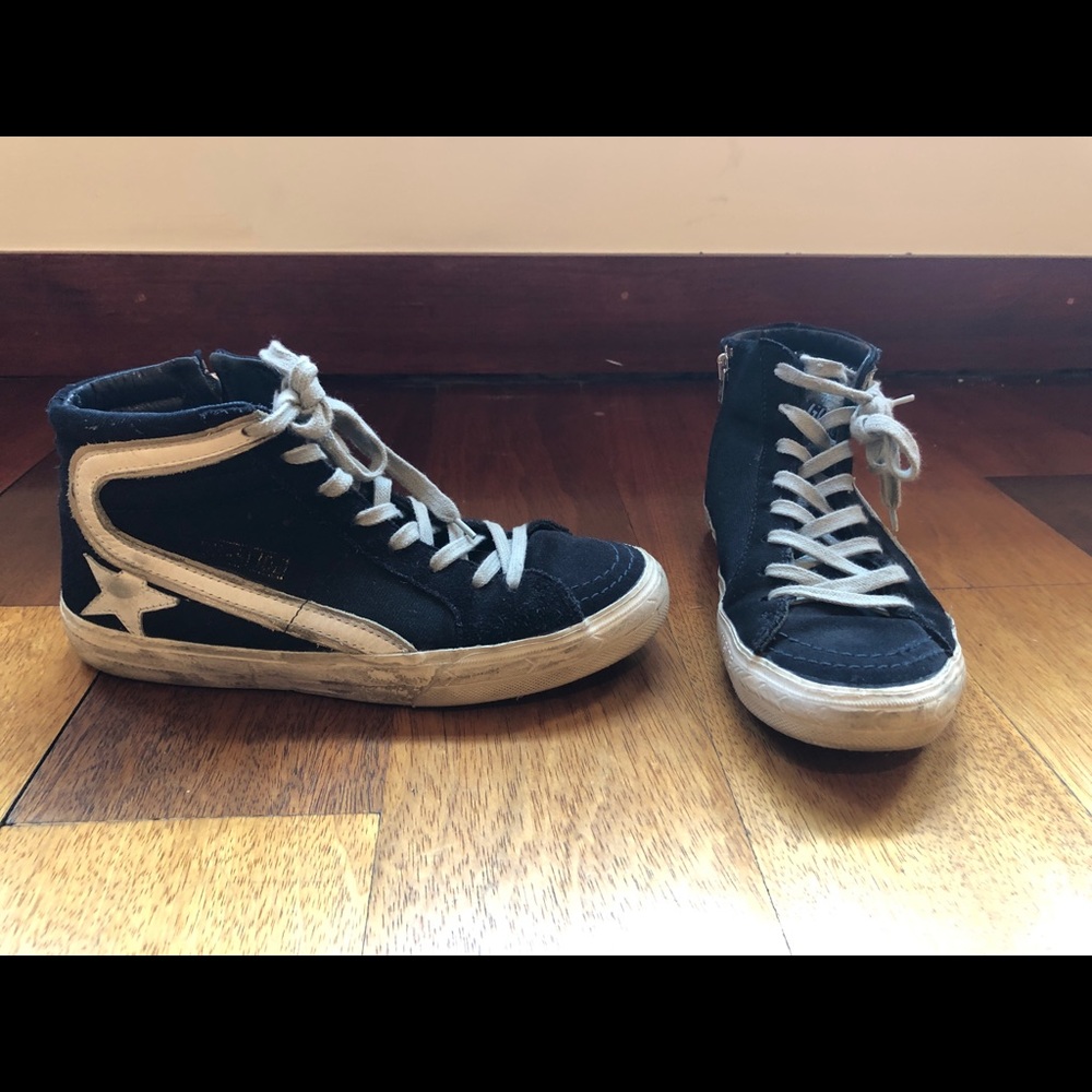 GOLDEN GOOSE- navy High tops